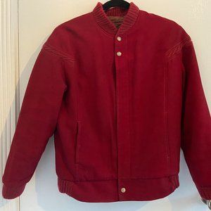 Vintage Burgundy Bomber Jacket